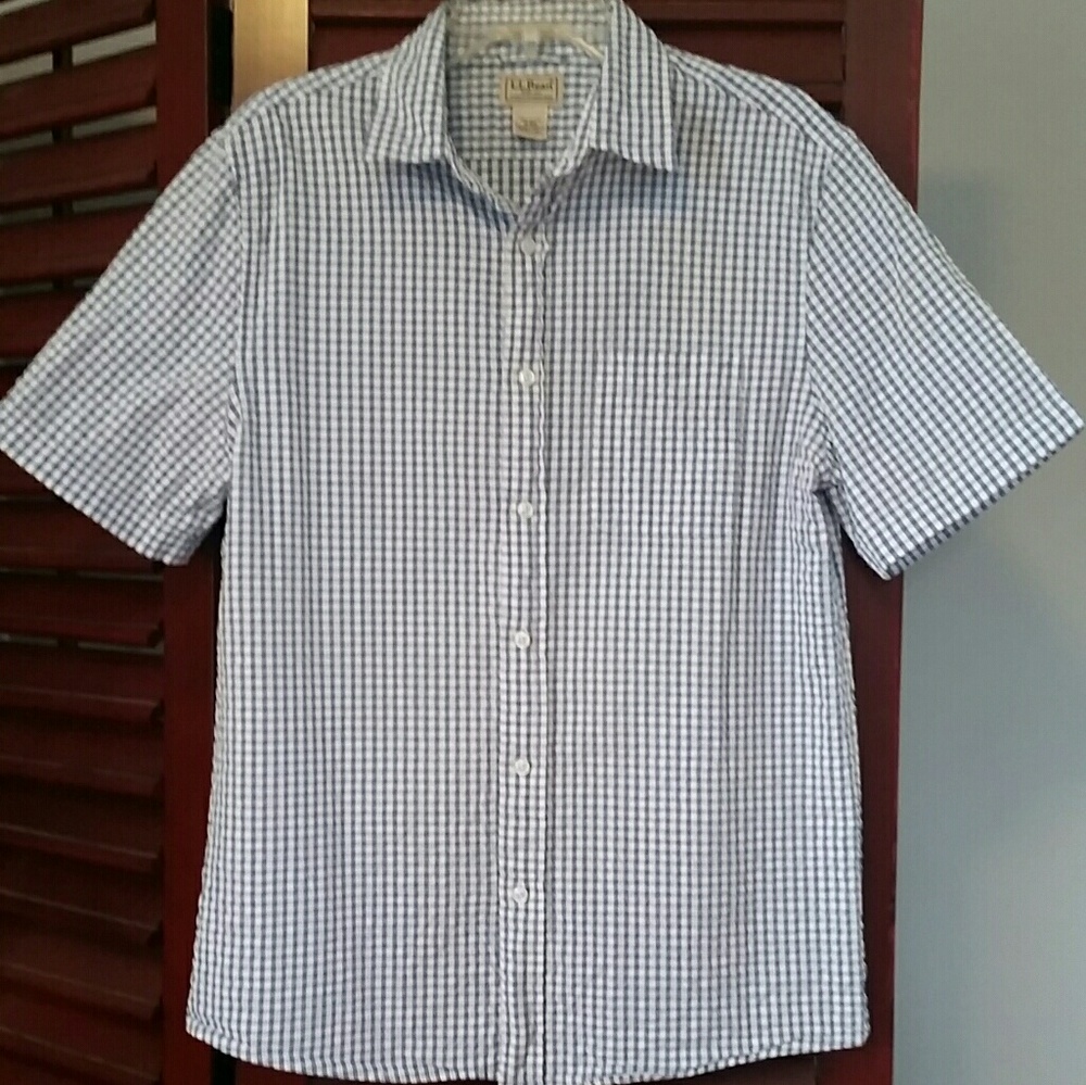 L.L. Bean seersucker shirt, slightly fitted